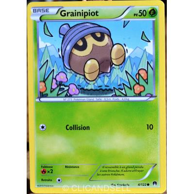 Acheter carte Pokémon 4/122 Grainipiot 50 PV XY - Rupture Turbo NEUF FR État correct - 16,00 € carte Pokémon 4/122 Grainipiot 50 PV XY - Rupture Turbo NEUF FR État correct - Pokémon reconditionné disponible sur Fnac