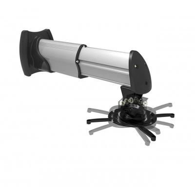 Duronic PB10XM Support plafond et mural haute-résistance pour vidéoprojecteur - rotatif inclinable et pivotant avec bras prolongateur
