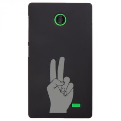 Coque rigide pour Nokia X avec impression Motifs main Peace and Love
