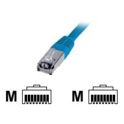 DIGITUS Premium - Cordon de raccordement - RJ-45 (M) pour RJ-45 (M) - 5 m - SFTP - CAT 5e - démarré - bleu