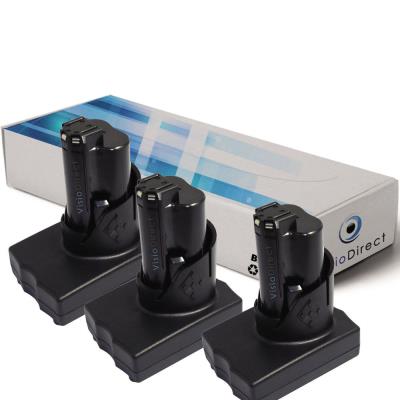 Lot de 3 batteries pour AEG Milwaukee 2454-22 clé à chocs 3/8 po 3000mAh 12V - Visiodirect -