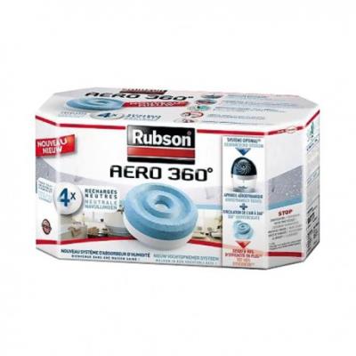 RUBSON RECHARGES AERO 360 POUR ABSORBEUR LOT DE 4