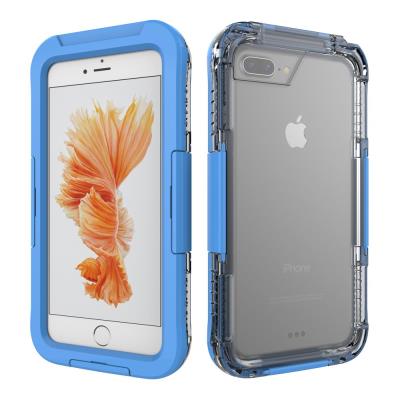 Coque silicone pour iPhone 7 plus - Fingerprint Identification IP68 étanche - Bleu