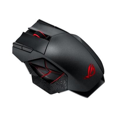 Asus ROG Spatha Mouse - USB, 2.4 GHz - Titanium Zwart