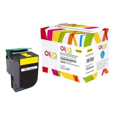 OWA - geel - gereviseerd - tonercartridge (alternatief voor: Lexmark C544X2YG)