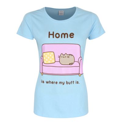 Pusheen T-Shirt Home Femme Bleu - Taille L