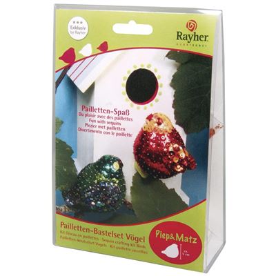 Rayher Kit Paillettes Sequins 2 Oiseaux Piep et Matz