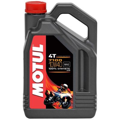 Motul 104092 7100 10W40 Huile Moto 100% synthèse 4T 4 L