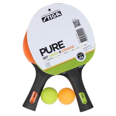 Stiga pure 1* pack de 2 raquettes de ping pong