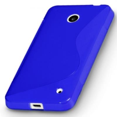 Housse Coque souple en Gel S-Line bleue pour Nokia Lumia 630 et Lumia 635