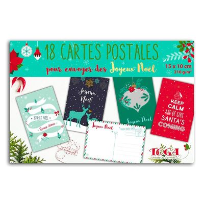 18 cartes postales de Noël