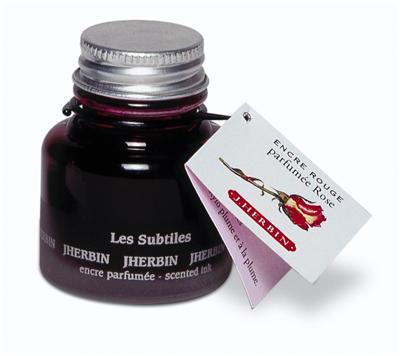 Herbin - Encre parfumée 30ml Rouge, parfum Rose