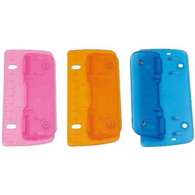 Wedo perforateur de poche pour 3 feuilles coloris assortis bleu, orange ou vert 67899