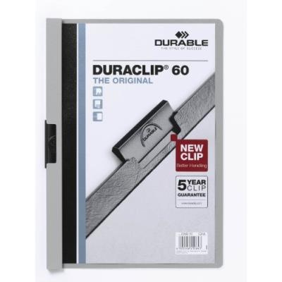 Durable duraclip 60 chemise de présentation à clip gris 2209-10