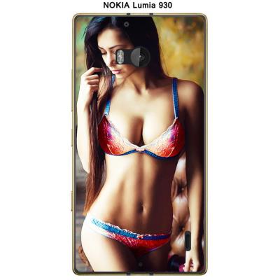 Coque Nokia Lumia 930 design Femme sexy bretelles bleues