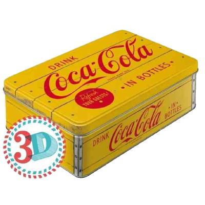 Boite rectangulaire métallique Coca-Cola