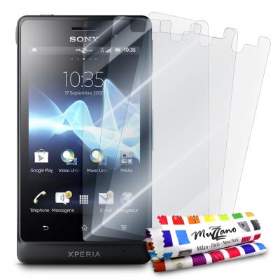 3 Protections Ecran Haute Qualité , UltraClear,  ORIGINALES de MUZZANO pour SONY XPERIA GO   ST27
