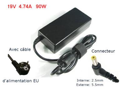 90W pour chargeur pour ordinateur portable Asus Square Portable chargeur  pour ordinateur portable d'adaptateur secteur 19V 4.745,5*2,5mm pour Asus -  Chine Adaptateur de chargeur pour ordinateur portable, ordinateur portable
