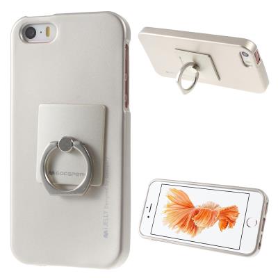Coque en TPU MERCURY pour iPhone SE 5s 5 i Finger Ring - Gold