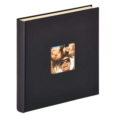 Walther Album Photo Autocollant Fun Design Album Photo, Structure Couverture, Noir, 33 x 33,5 cm