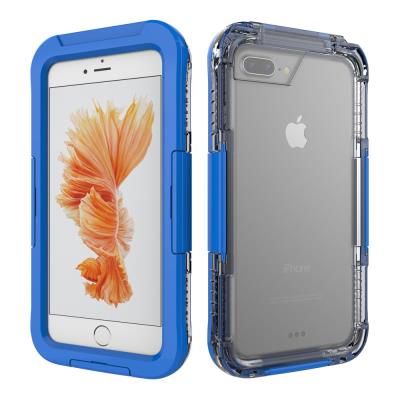 Coque silicone Fingerprint Identification IP68 étanche pour iPhone 7 plus - Bleu