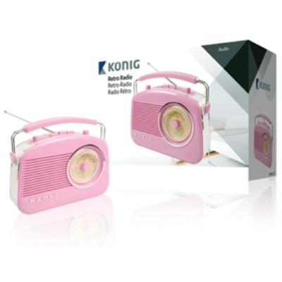 Radio am fm design rétro rose könig