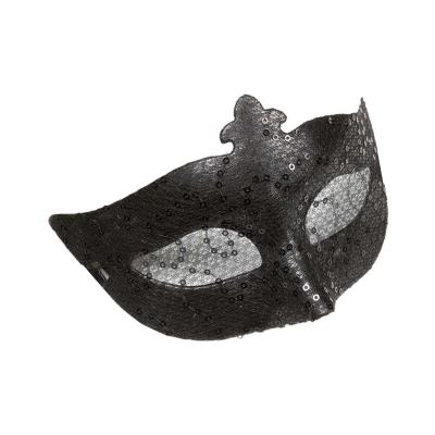 Loup Dentelle Noir Paillettes
