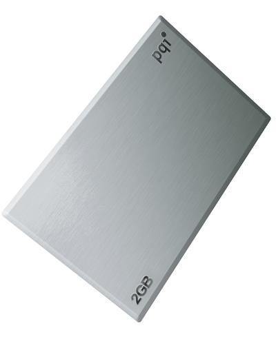 Mémoire USB PQI 4Go au format carte de crédit matière Aluminium extra fin GARANTIE A VIE