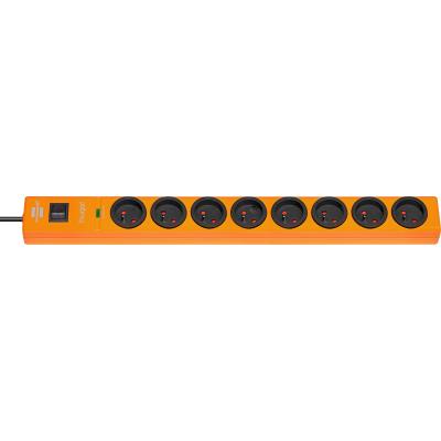 Hugo! - socle 8 prises orange 2m h05vv-f 3g1,5 - parasurt. 19.500a