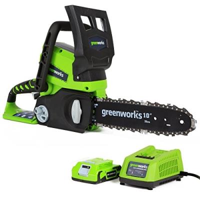 Greenworks Tools Set 2000007-A Tronçonneuse Sans Fil 24 V Lithium-Ion