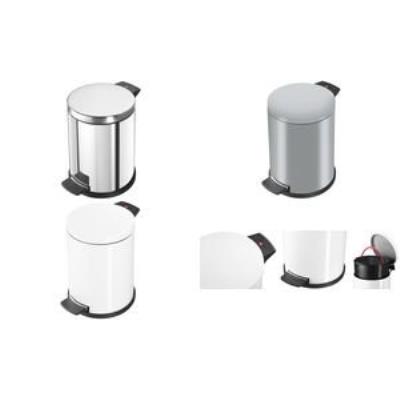 Hailo poubelle à pédale profiline solid 14, 14 litre, argent 0514-079