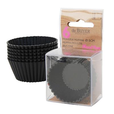 6 moules à muffins silicone 5cm De buyer 1985.05