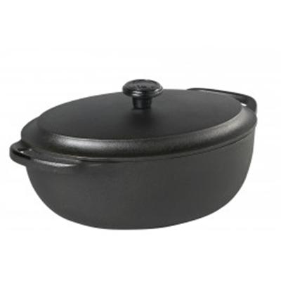 Cocotte en fonte ovale 2 litres couvercle fonte - Skeppshult