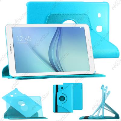 ebestStar ® pour Samsung Galaxy Tab E 9.6 T560, T561 - Housse Coque Etui PU cuir rotatif avec support à rotation 360°, Couleur Bleu
