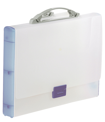 Tarifold - Valisette Polypropylene Dos 4cm Transparent/ Bleu