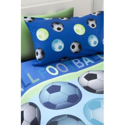Catherine lansfield parure de lit pour enfant motif football, bleu, simple