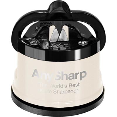 Anysharp pro aiguiseur de couteaux métal avec ventouse crème 6 x 6 x 6,4 cm