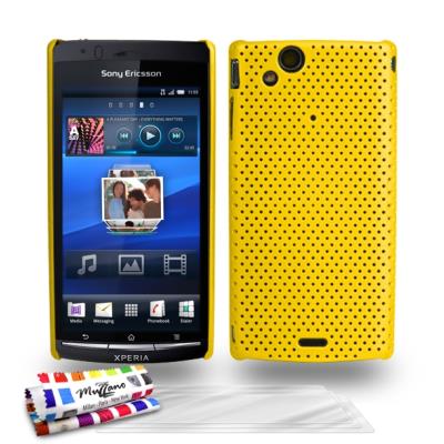 Coque ORIGINALE Ultra Fine Jaune , Alvéolia, de MUZZANO pour SONY XPERIA X12 + 3 Films de Protection Ecran UltraClear Pour SONY XPERIA X12