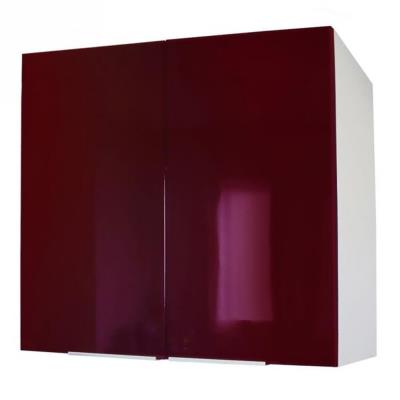 Caisson Portes Haut 80 Cm Bordeaux Haute Brillance