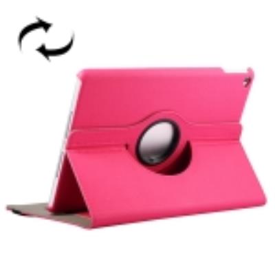 Ipad Air 2:Coque Housse Cuir (PU) Magenta Texture Tissus Rotation 360°