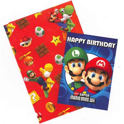 Super Mario Bros Carte Anniversaire Papier Cadeau Etiquette Autres Jeux Creatifs Achat Prix Fnac