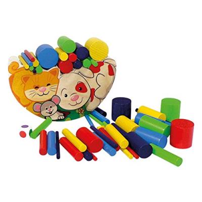 Hess 14893 balancierspiel chien + jeu equilibrage bois monts métallifères chat