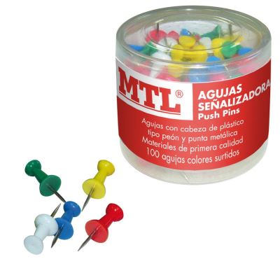 Pot 100 aiguilles de signalisation couleurs