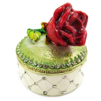 Coffret à Bijoux 'Rose Rouge' rouge