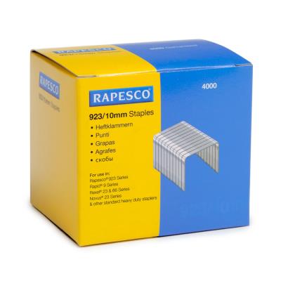 Rapesco Lot De 4 Boites De 1000 Agrafes Galvanisées 923/10Mm Type 23