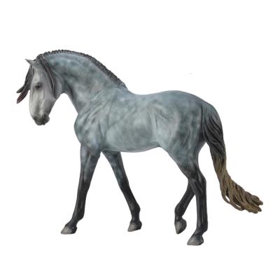 Figurine cheval : deluxe 1:12 : etalon andalou dark dapple grey figurines collecta