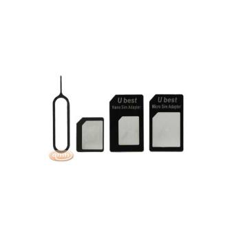Adaptateur Convertisseur de Carte SIM Nano Micro SIM Noir ou Blanc