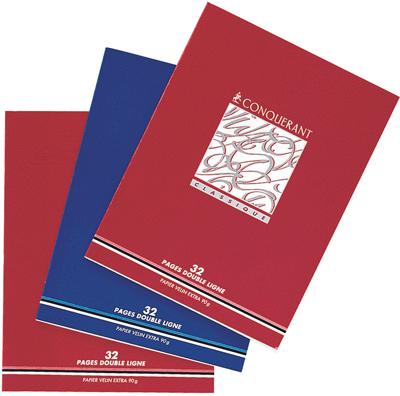 Conquerant - Cahier Piqures 17x22 32p Dbl L2 I/v 90g