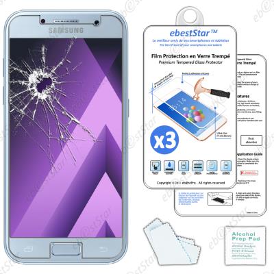ebestStar ® pour Samsung Galaxy A3 2017 A320F - x3 Film protection écran VERRE Trempé anti casse anti-rayures [Dimensions PRECISES de votre appareil : 135,4 x 66,2 x 7,9 mm, écran 4.7''] [Note Importante Lire Description]