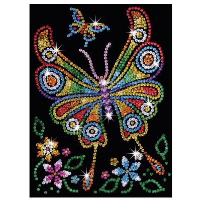 Kit paillettes art sequin junior : papillon sequin art